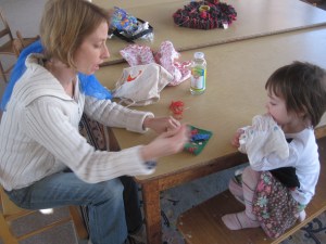 Working on Treasure Bags